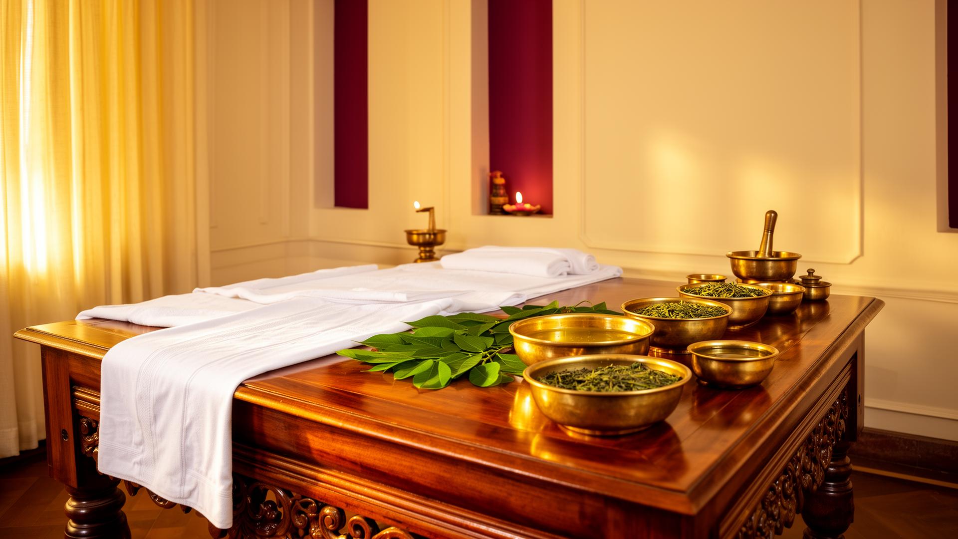 Ayurvedic treatment room